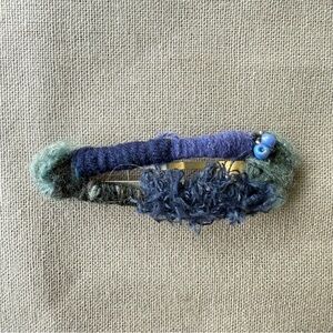 Handcrafted Blue and Green Hair Clip